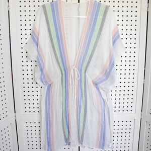 Anthropologie Yarn Dye Striped Cardigan Sweater One Size